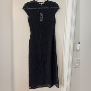 Black Floral Lace Reformation Dress